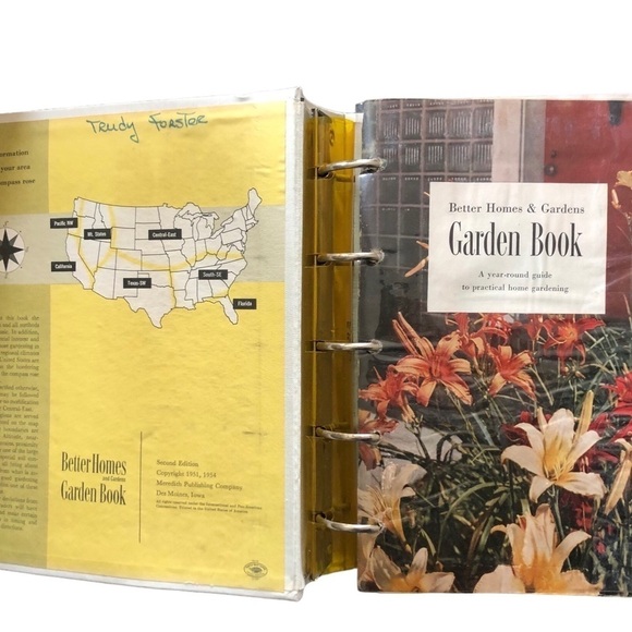 Better Homes & Gardens Garden Book Spiral Bound 1954 Hardcover Tabs Vintage - Picture 6 of 8